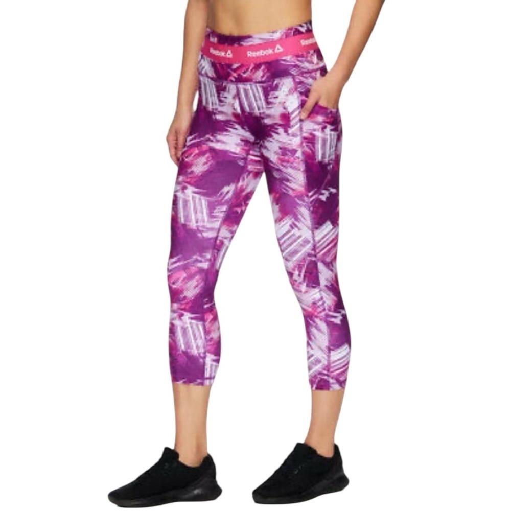 Reebok Women's High Rise Capri Leggings SZ M EUC